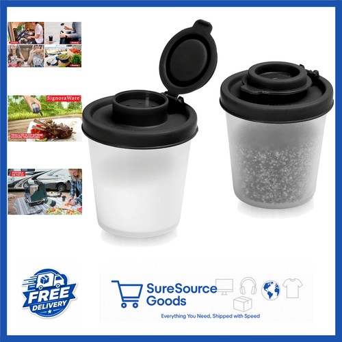 Transparent salt and pepper - and,